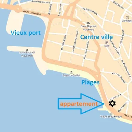 Appartement Les Pieds Dans L'eau Pour 6 Personnes à Saint-raphaël